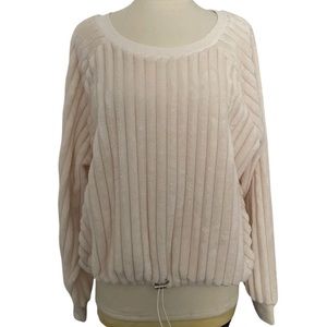 NOBO super soft ribbed VELOUR sweatshirt drawstring hem size XXXL